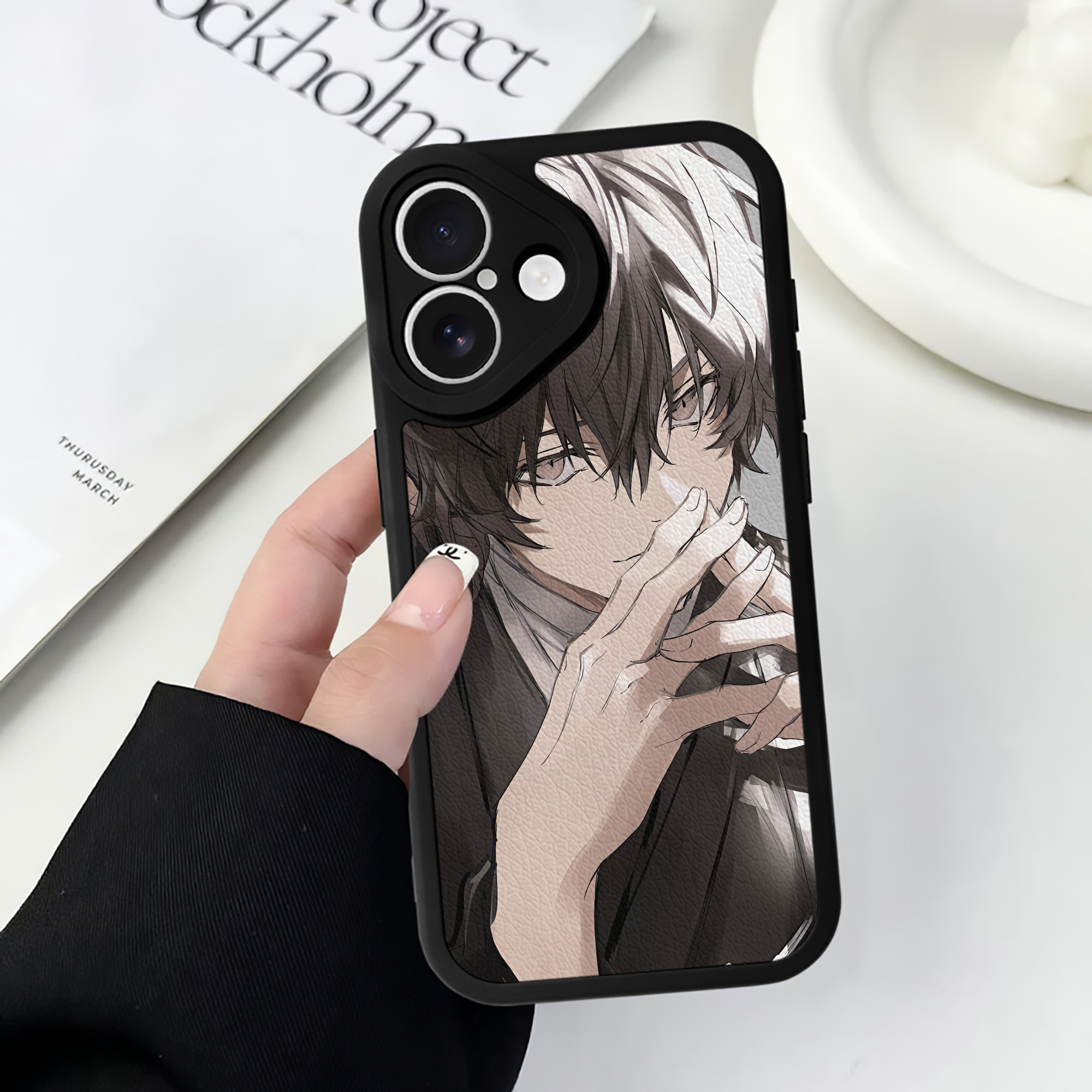（画像用） 文豪ストレイドッグス Bungo Stray Dogs 【iPhone 16シリーズ対応】シリコンスマホケース（レザー調） 材質：シリコン